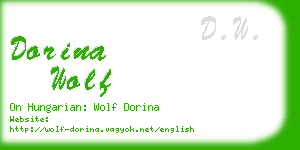 dorina wolf business card